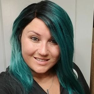 Lace front teal bob wig
